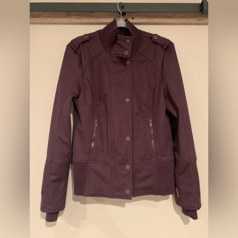 Zella Women's Size Large Purple Jacket Activewear Fitted High Neck